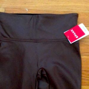 Faux Brown leather spanx leggings XS new!